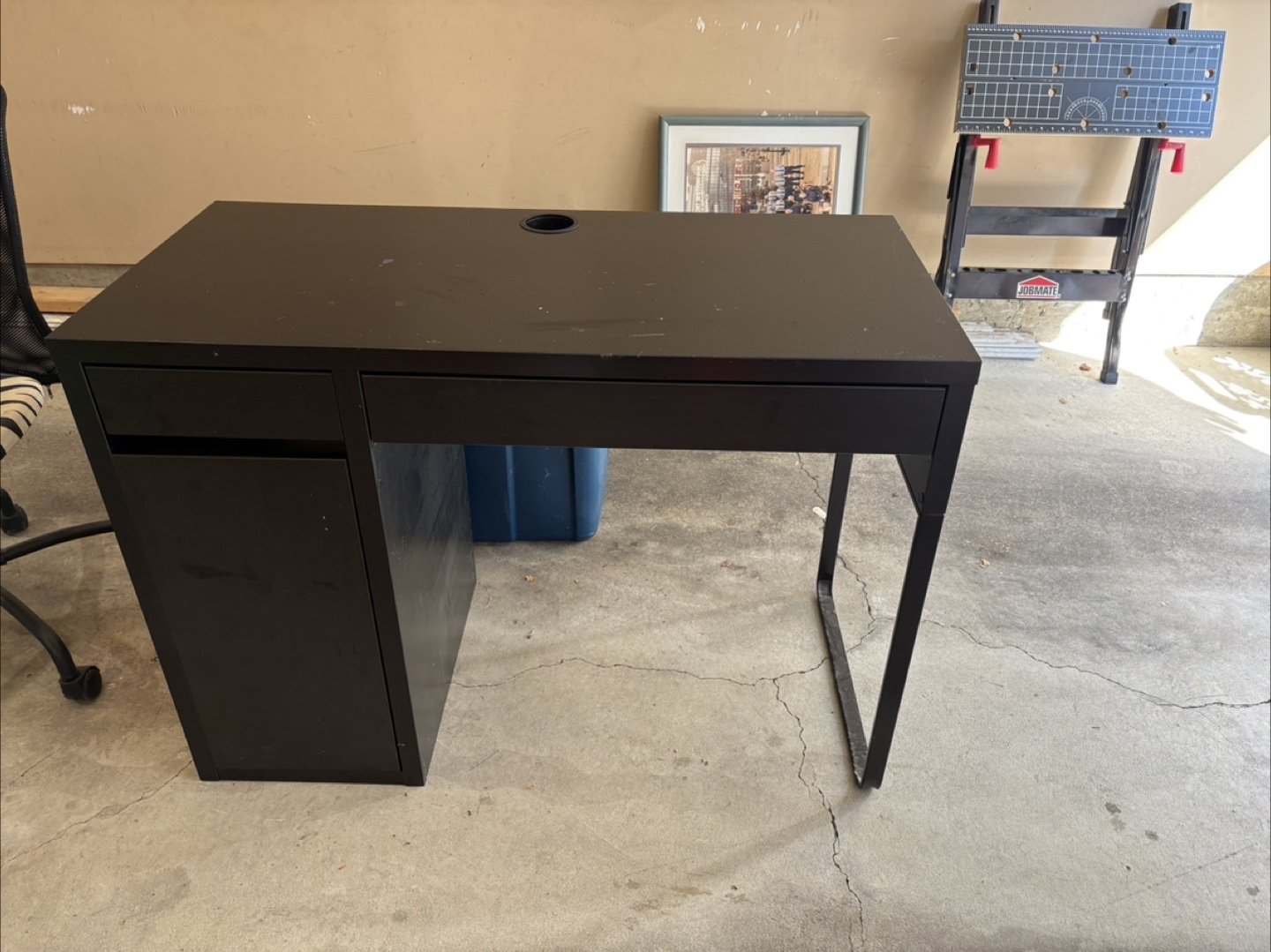 Black desk and office chair set - photo 5