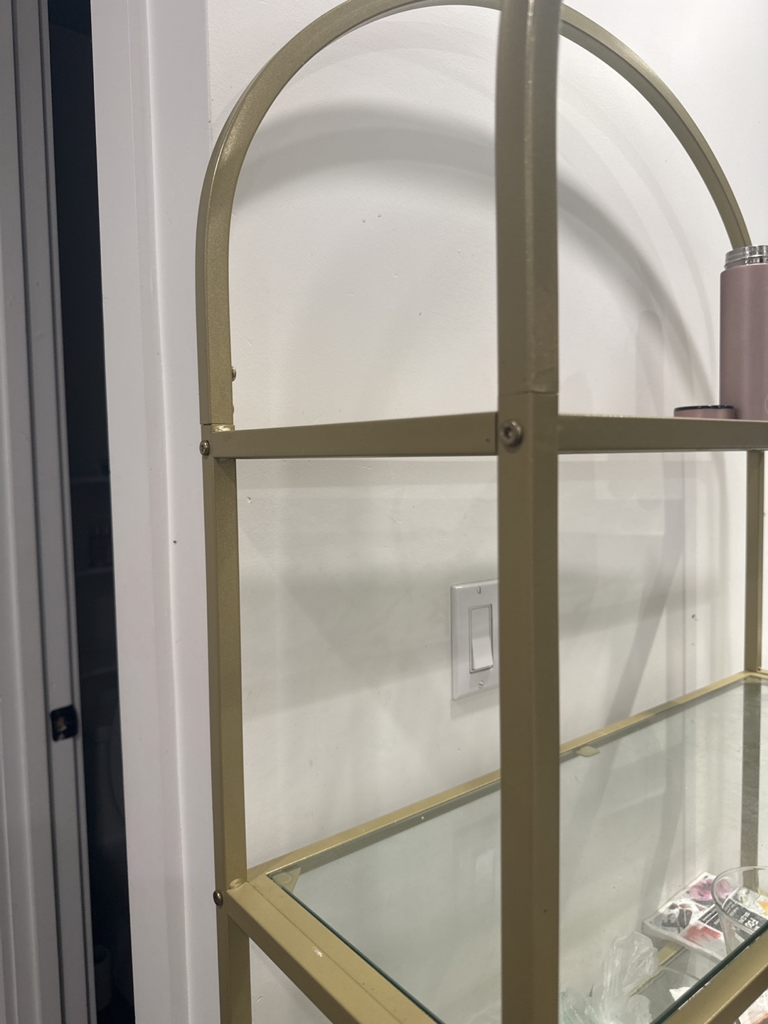 Gold Metal & Glass Shelf - photo 2