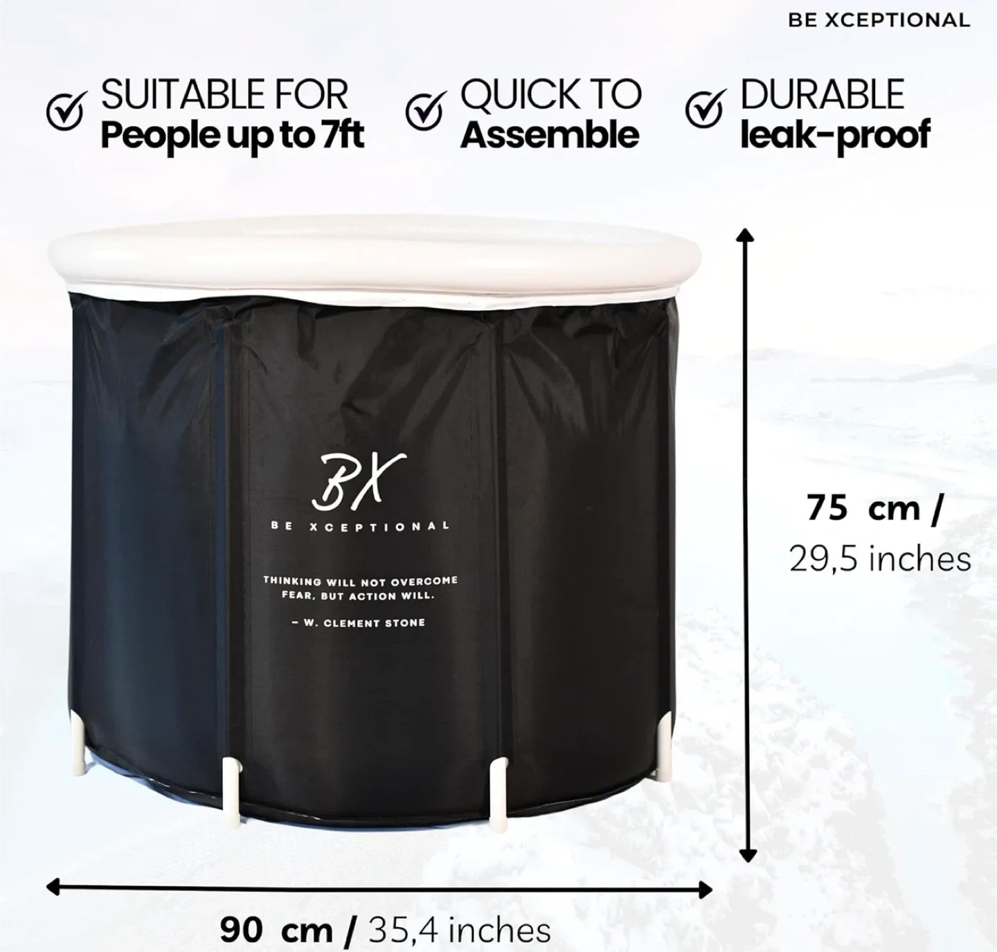 NEW XL Outdoor Cold Plunge Tub with Cover, 440 L image indicator(7)