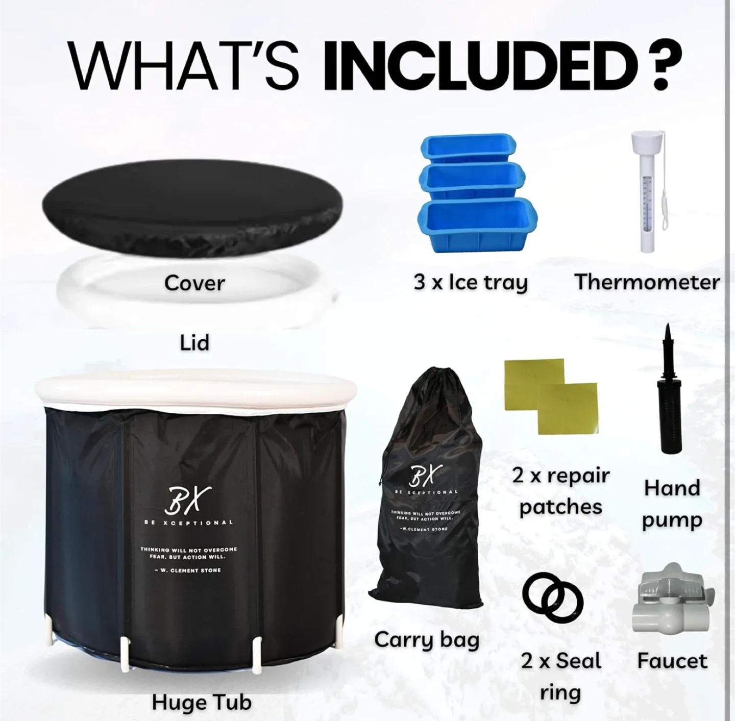 NEW XL Outdoor Cold Plunge Tub with Cover, 440 L image indicator(8)