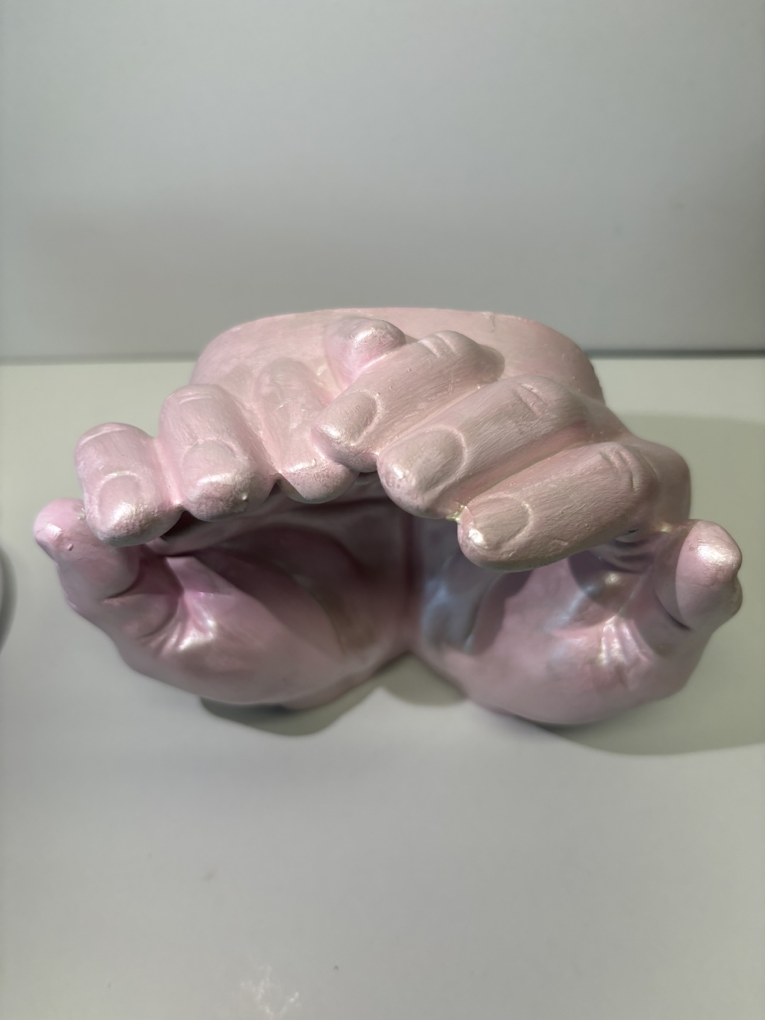 Hands Cupped Concrete Sculpture—Boho Jewelry Holder,  Home Decor - photo 2