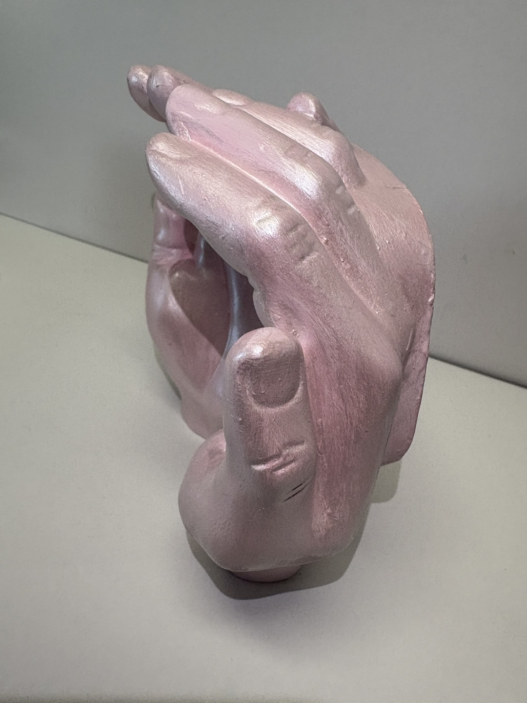 Hands Cupped Concrete Sculpture—Boho Jewelry Holder,  Home Decor - photo 3