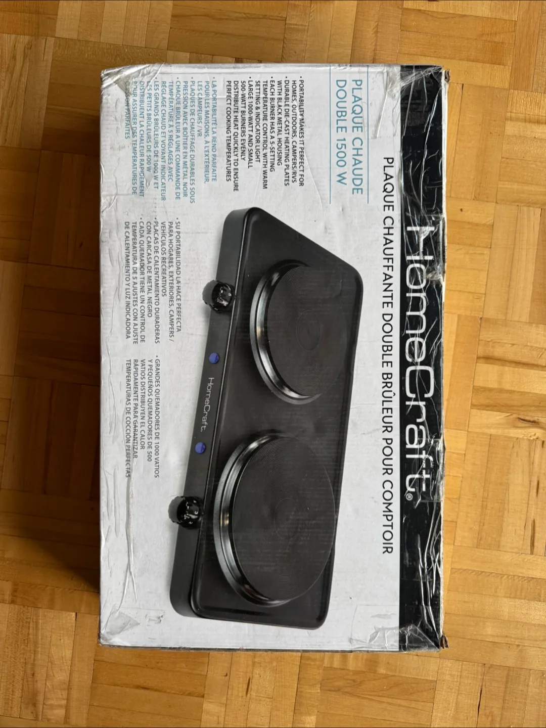 HomeCraft Countertop Double Burner Hot Plate