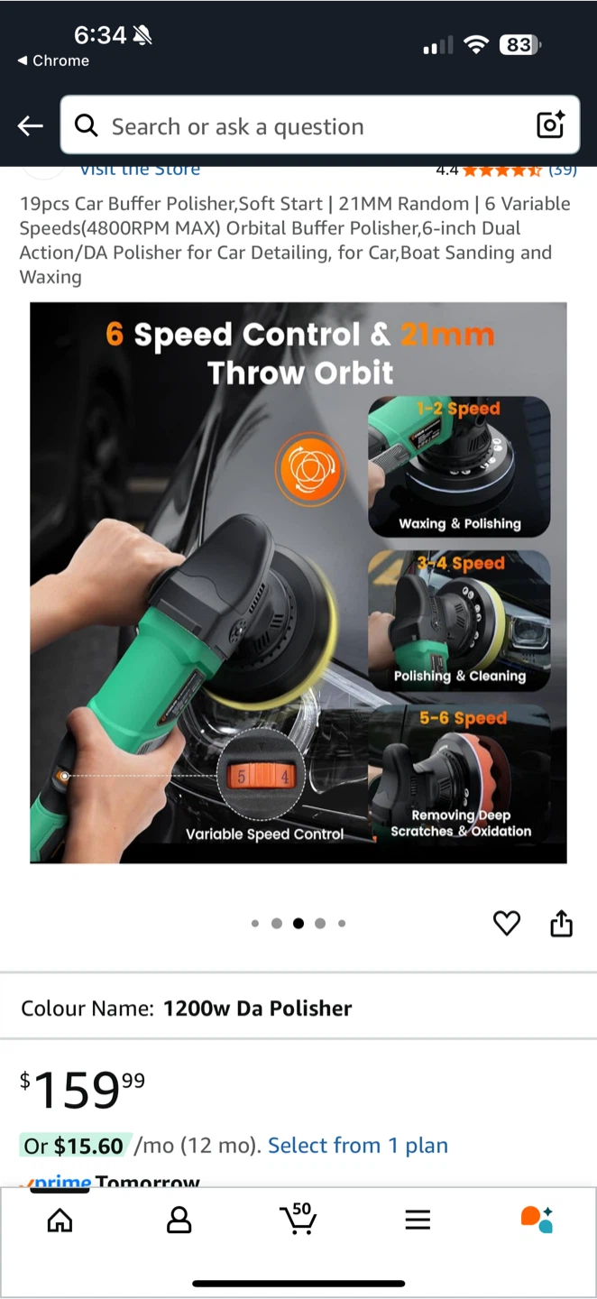ETOOLAB 1200W DA Polisher Kit - Like New! - photo 3