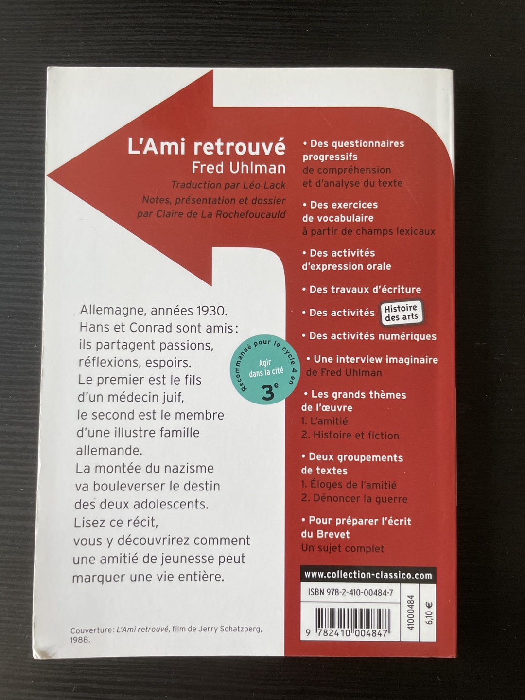 "L'Ami retrouvé" by Fred Uhlman - Classic French Novel - photo 2