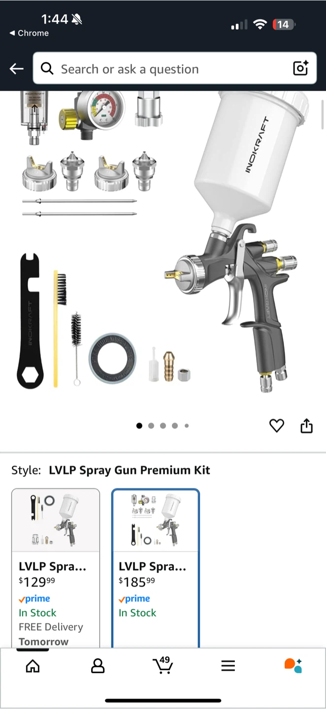 InoKrafts D1 LVLP Air Spray Gun Premium Kit - NEW - photo 2