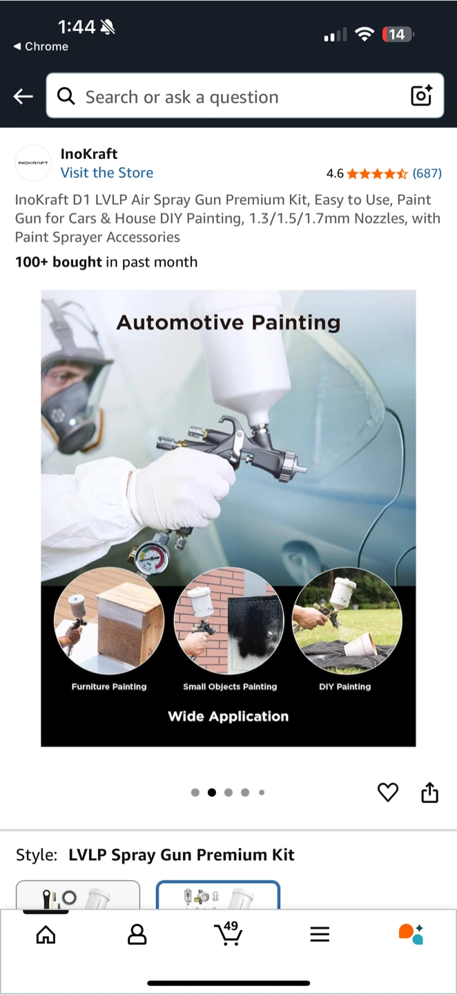 InoKrafts D1 LVLP Air Spray Gun Premium Kit - NEW - photo 5