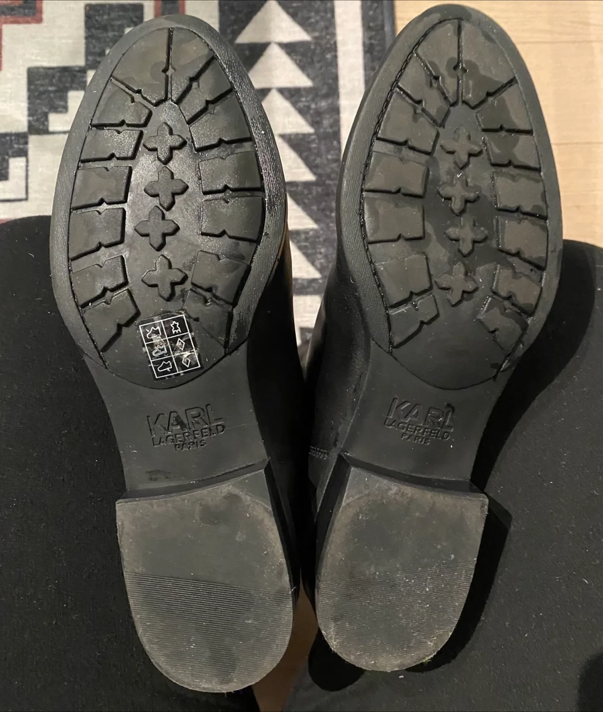 Karl Lagerfeld Paris Black Leather Boots - Size 8.5 image indicator(5)