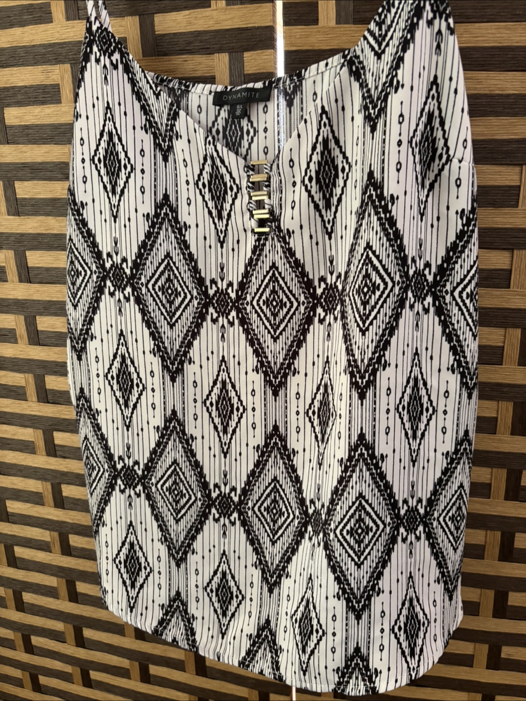 Dynamite Black & White Tank Top - Size L - photo 5