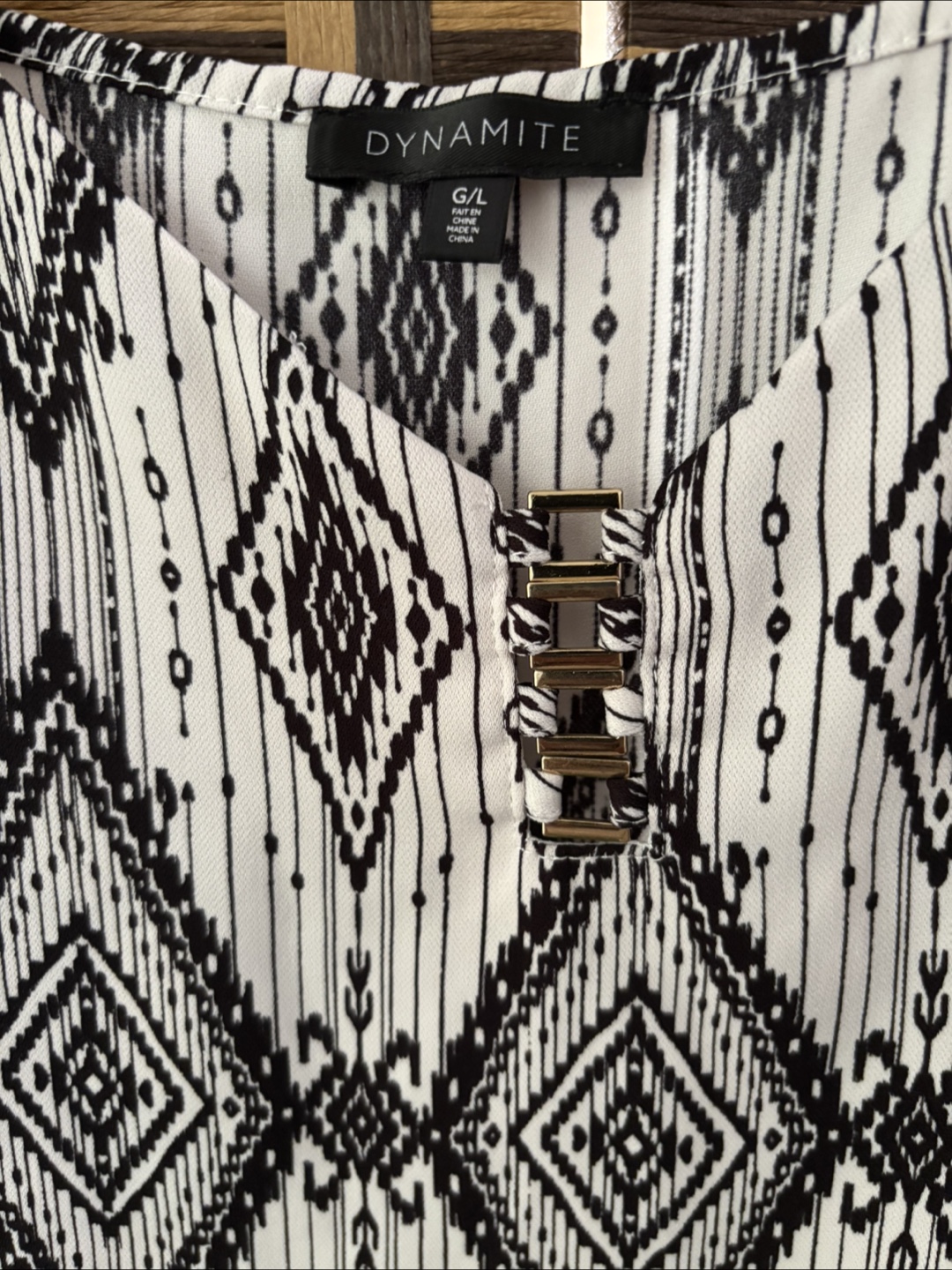 Dynamite Black & White Tank Top - Size L - photo 2