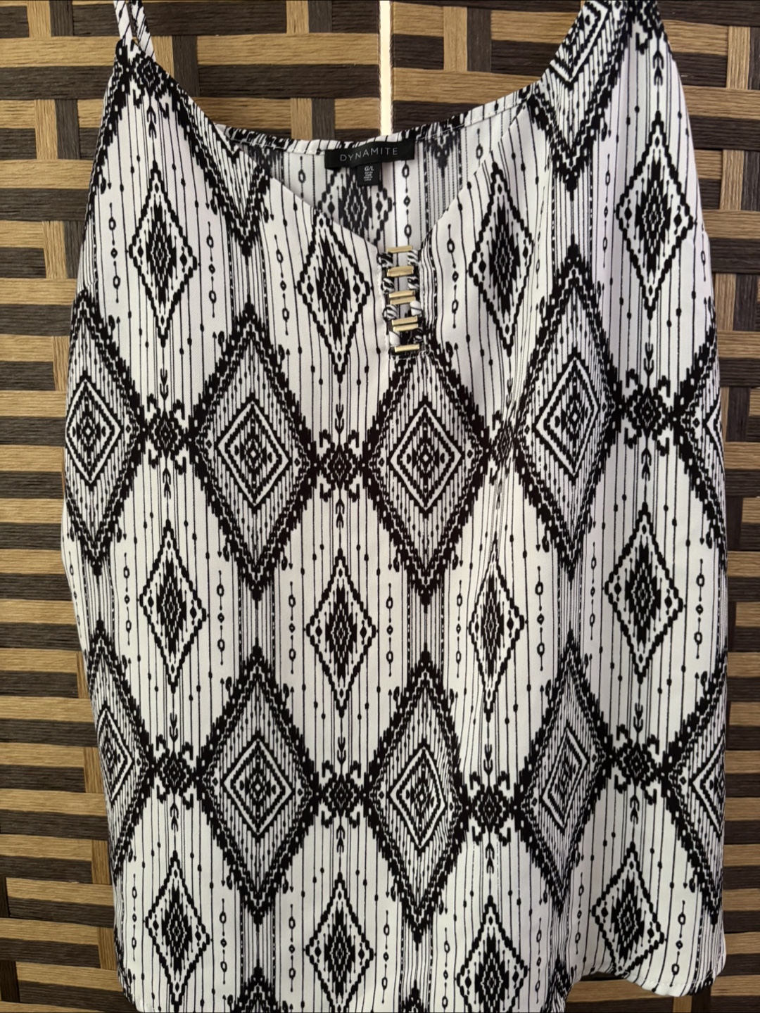 Dynamite Black & White Tank Top - Size L - photo 3