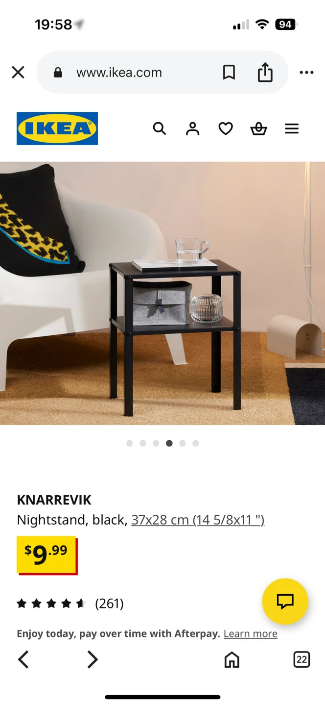 KNARREVIK Nightstand, light Green, 37x28 cm (14 5/8x11 ") - photo 2