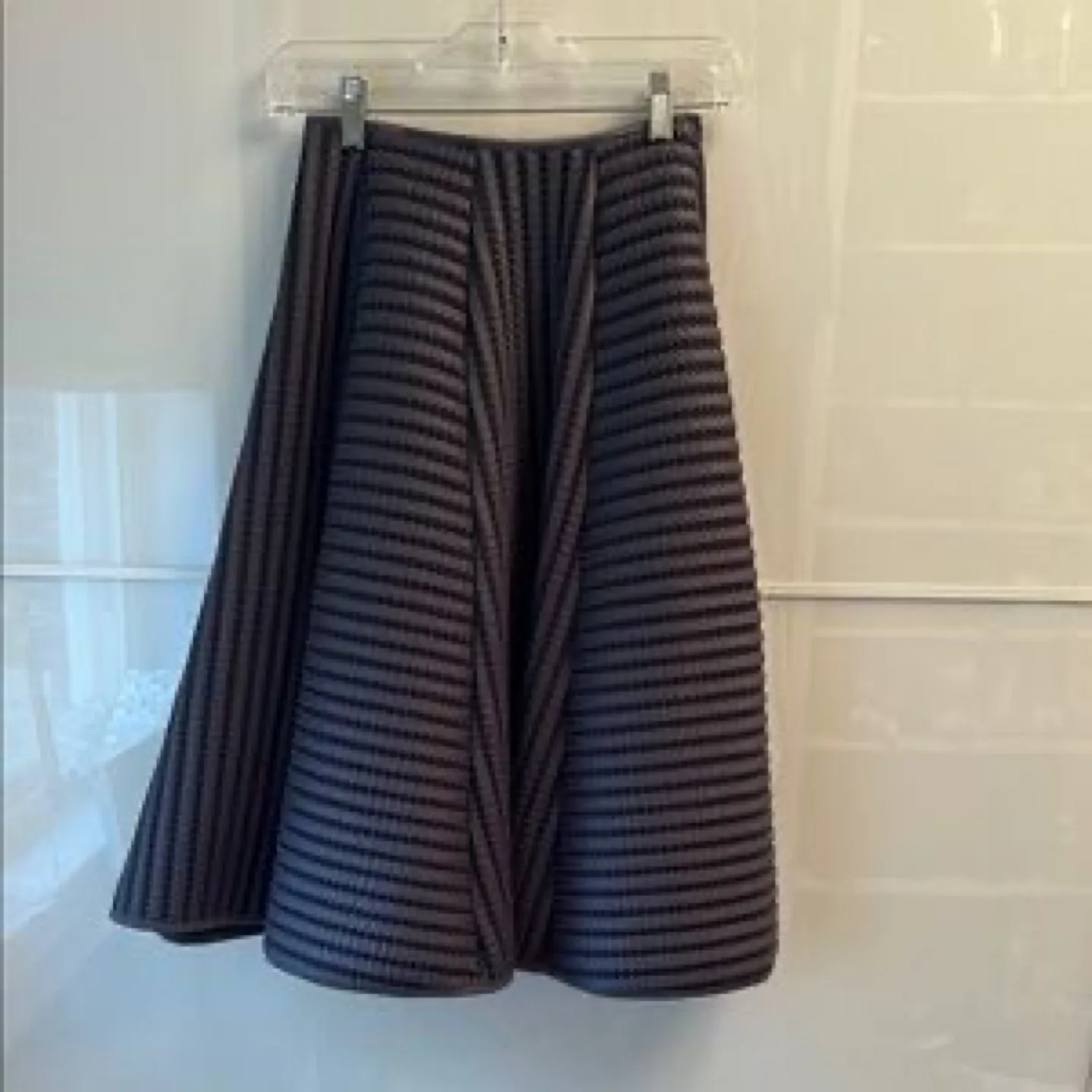 H&M grey structured A-line skirt thumbnail