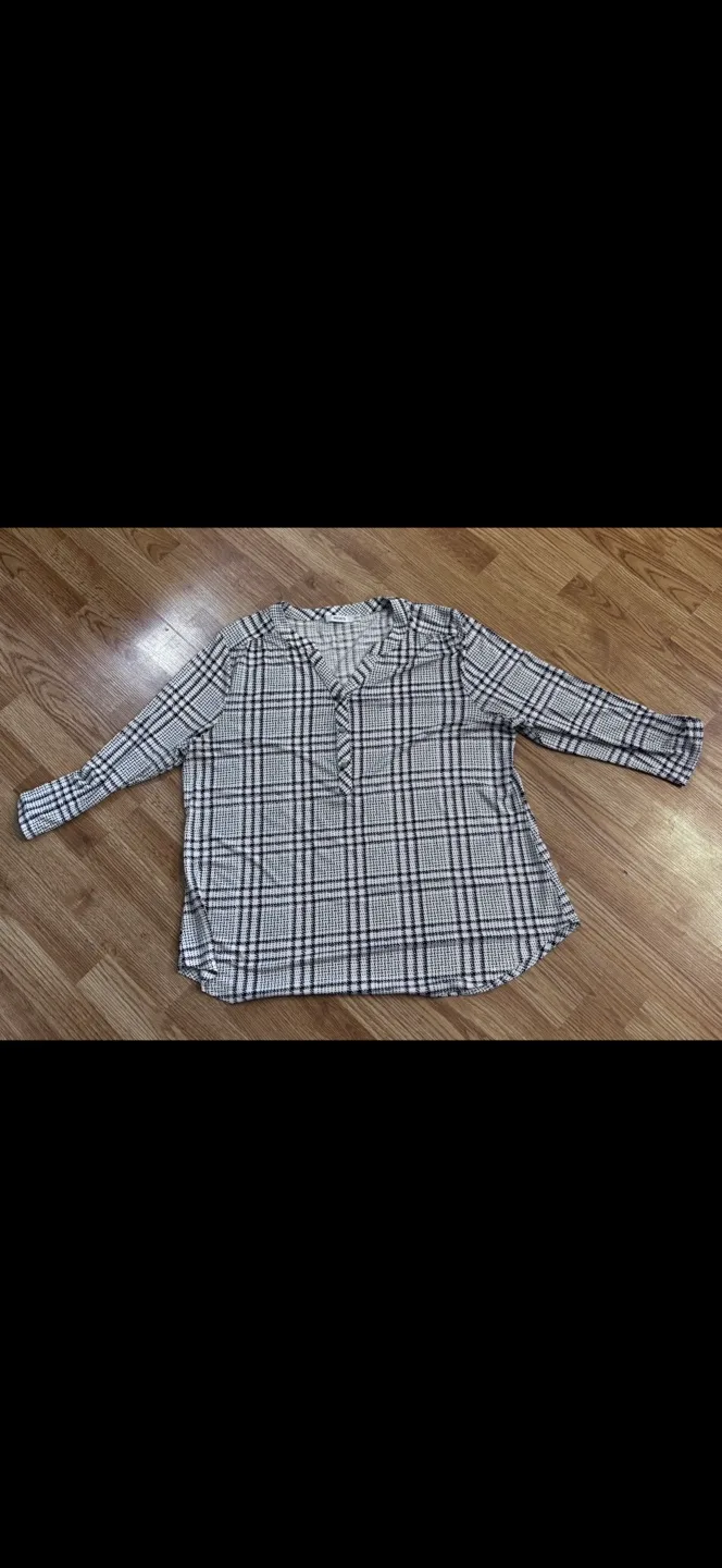 Rickis Plaid Blouse - Size XL/TG thumbnail