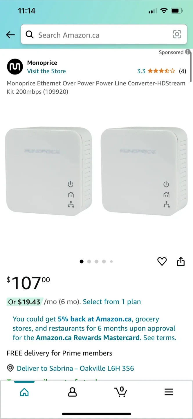 Monoprice Powerline Bridge Ethernet Adapter - New image indicator(3)