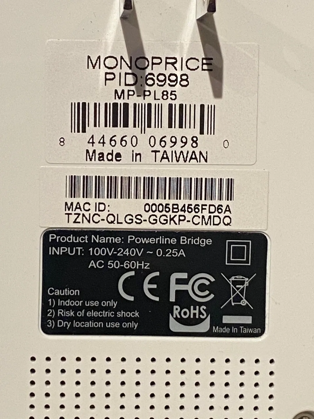 Monoprice Powerline Bridge Ethernet Adapter - New image indicator(4)