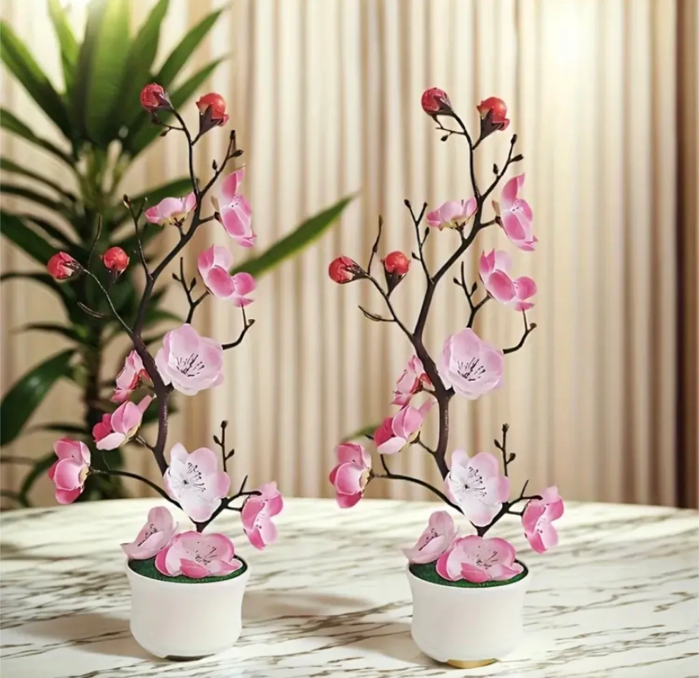 Artificial Cherry Blossom Bonsai - 2 pcs image indicator(2)