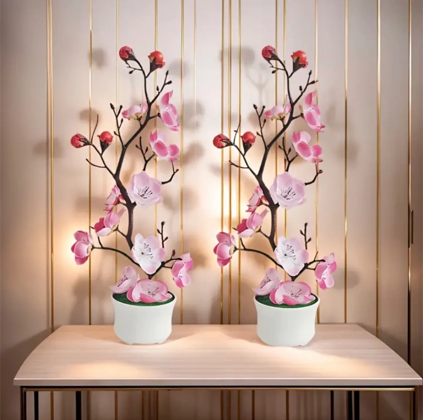 Artificial Cherry Blossom Bonsai - 2 pcs image indicator(3)