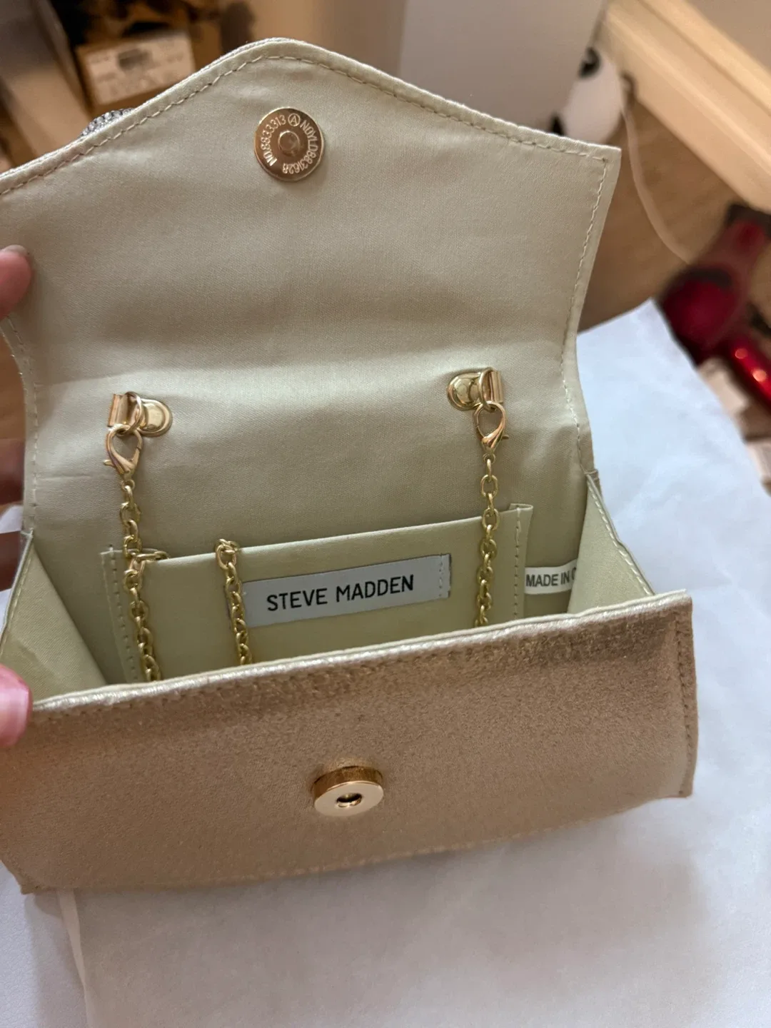 Steve Madden Bmachy Gold Clutch image indicator(2)