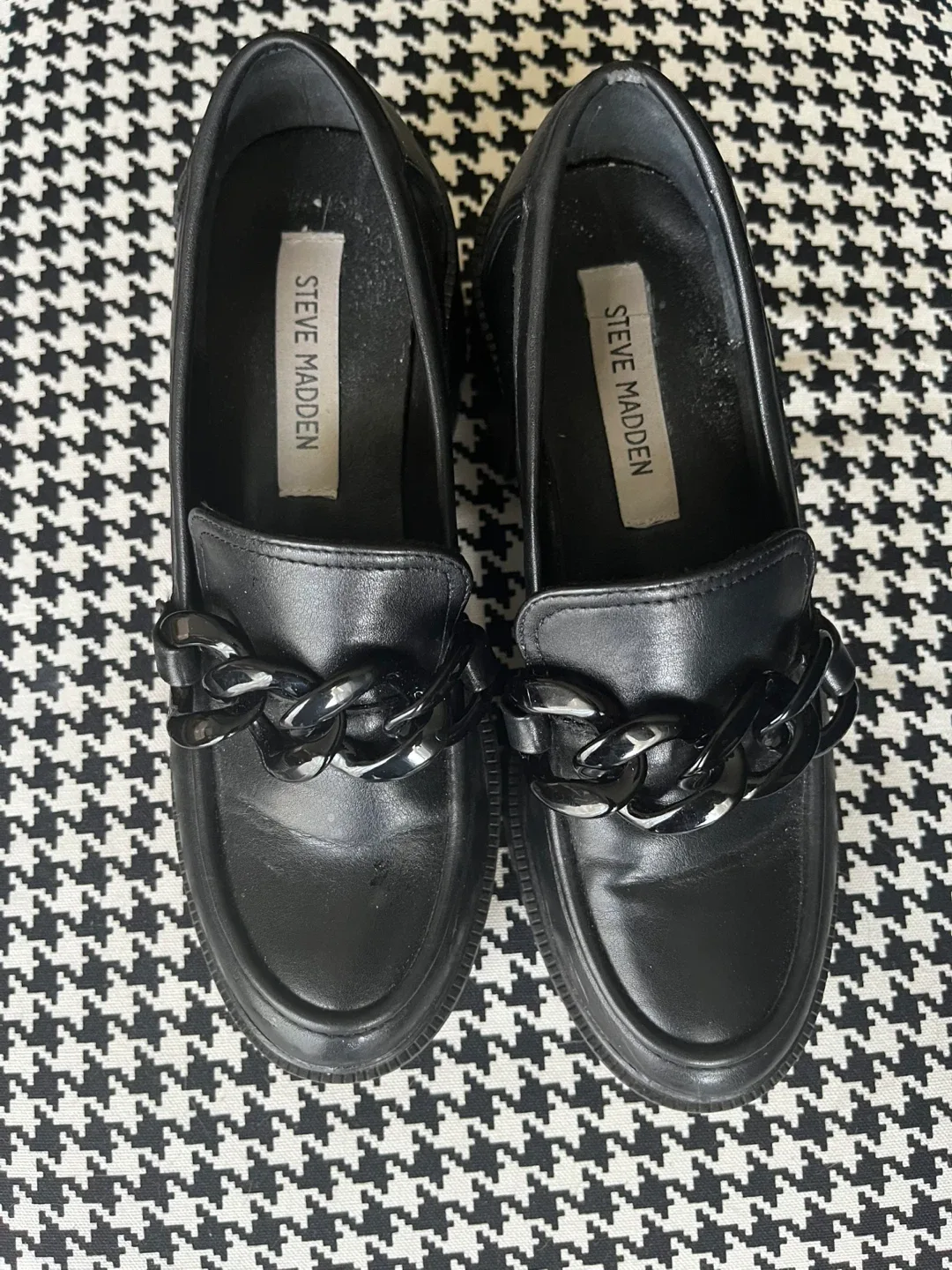 Steve Madden Black Loafers Size 8 thumbnail