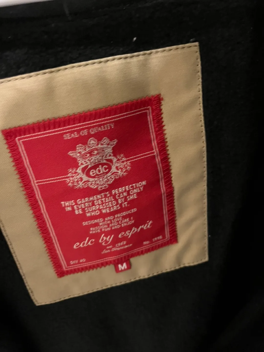 edc by Esprit Beige Fur Hooded Jacket - Size M thumbnail