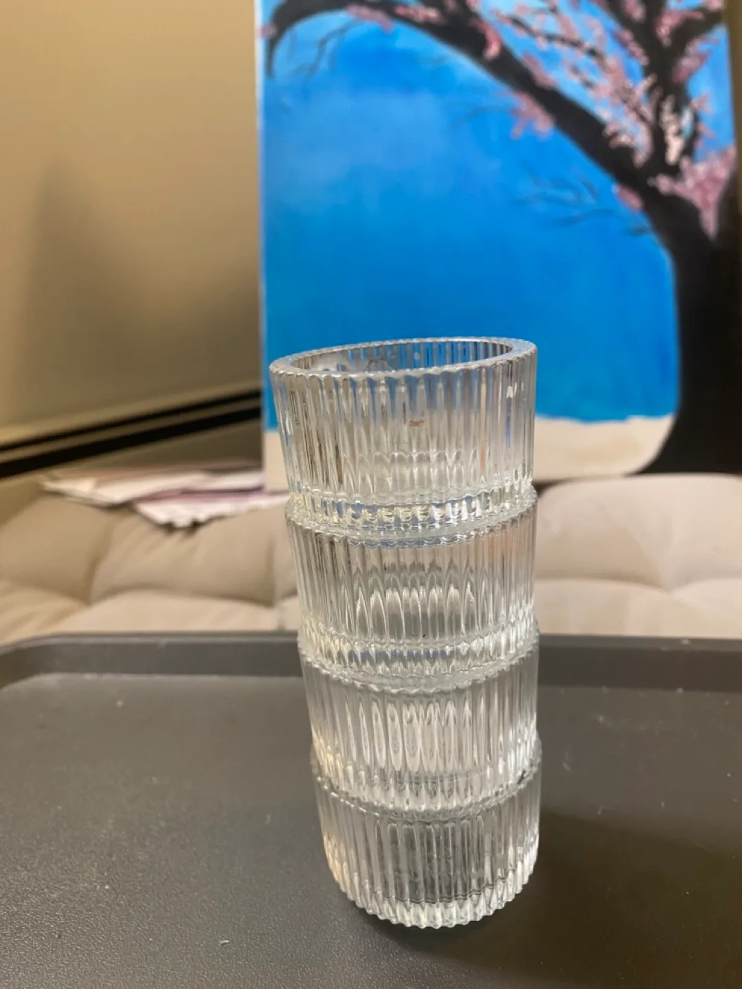 Clear Glass candle holder - Set of 4 thumbnail