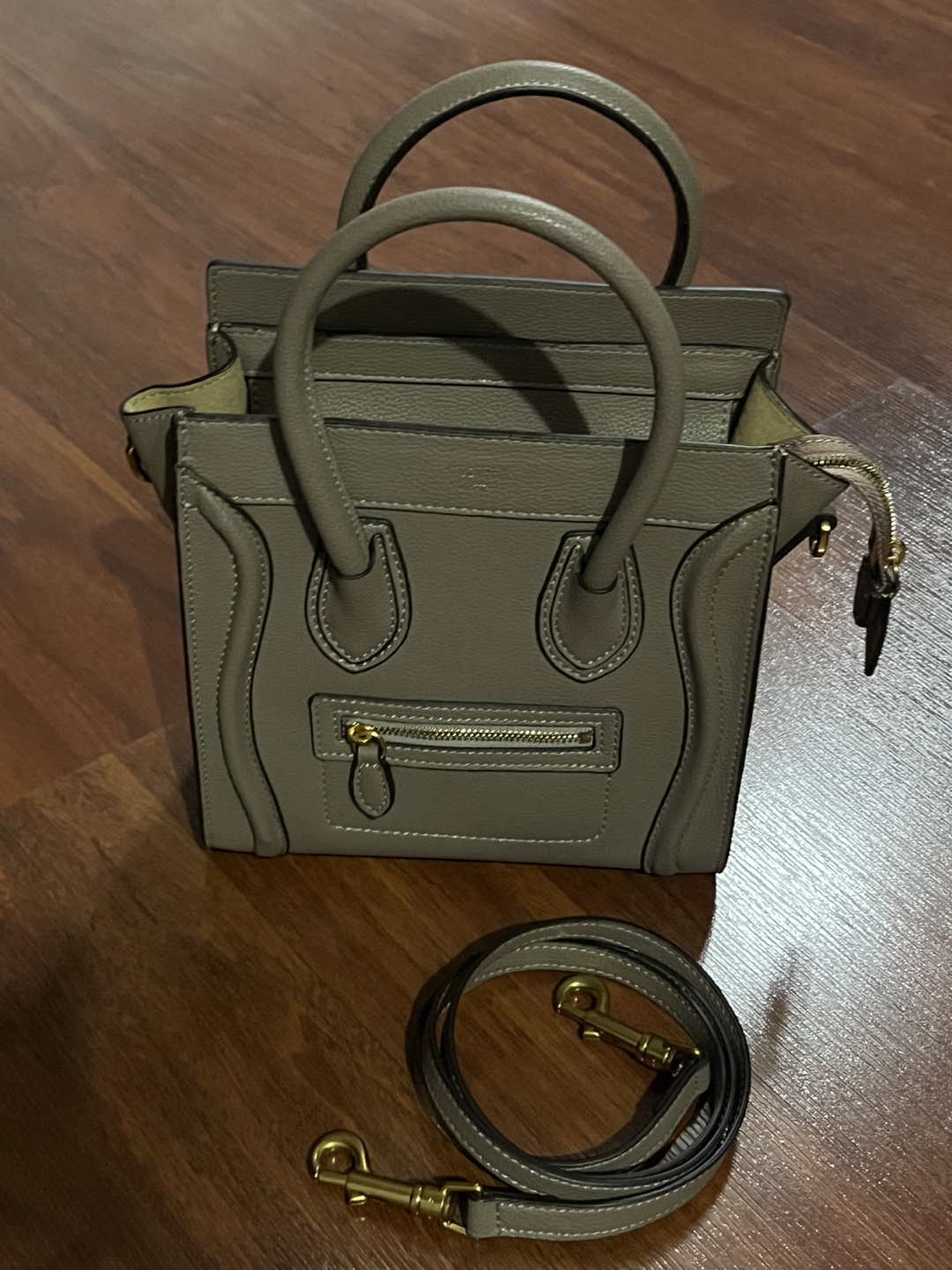 Celine Nano Luggage Bag - Taupe