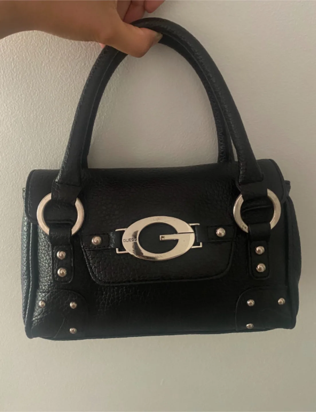 Guess Black Leather Handbag thumbnail