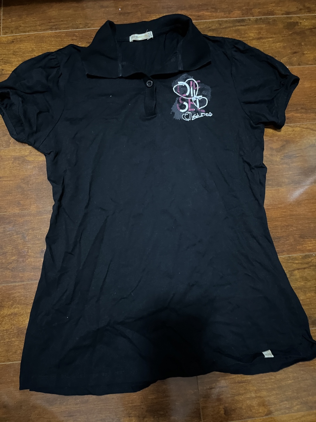 Women’s Small Black Polo