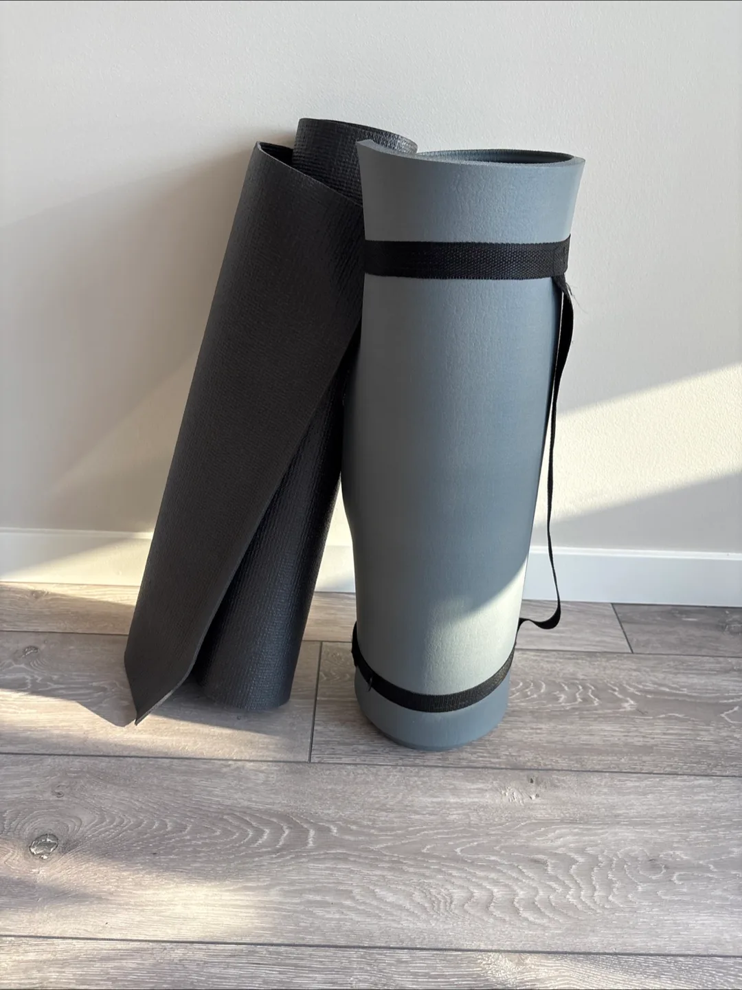 Yoga Mat, Gray and Black