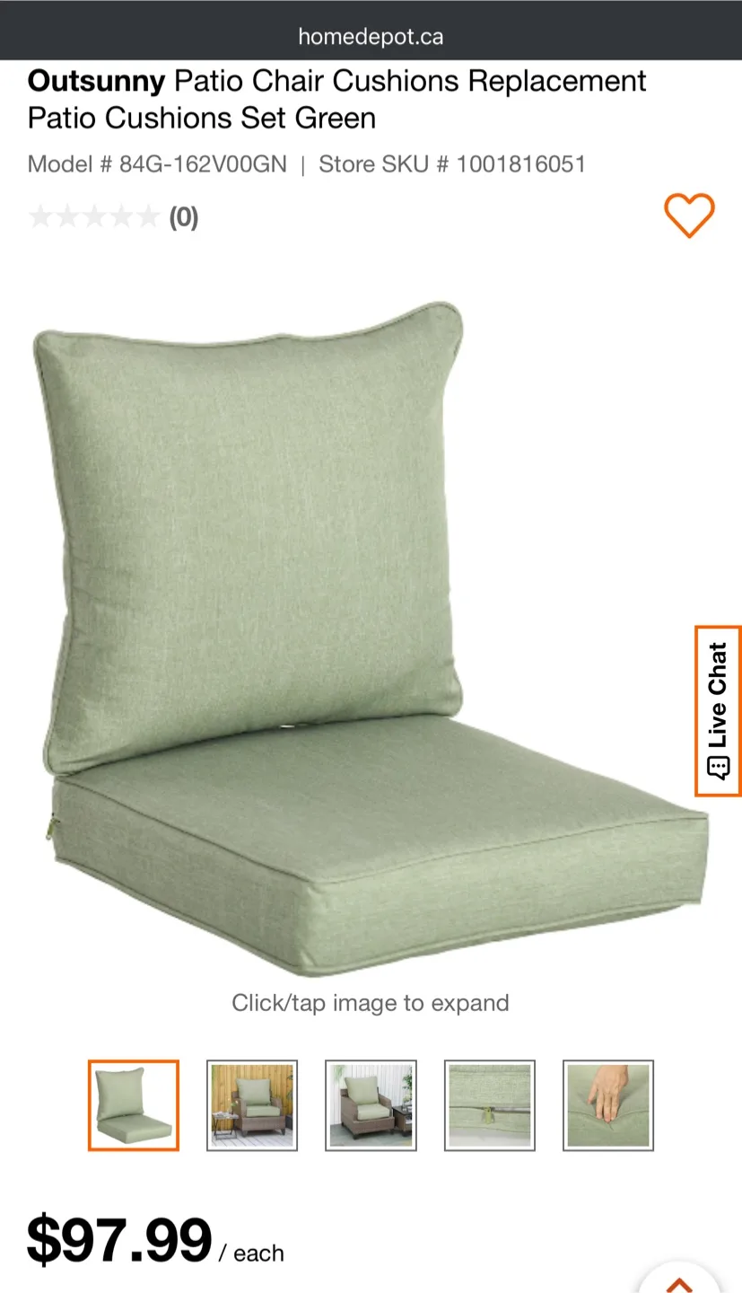 Outsunny Patio Chair Cushions - Red image indicator(4)