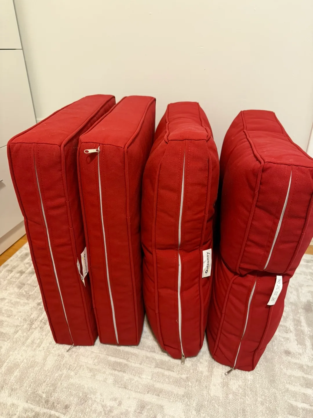 Outsunny Patio Chair Cushions - Red image indicator(3)