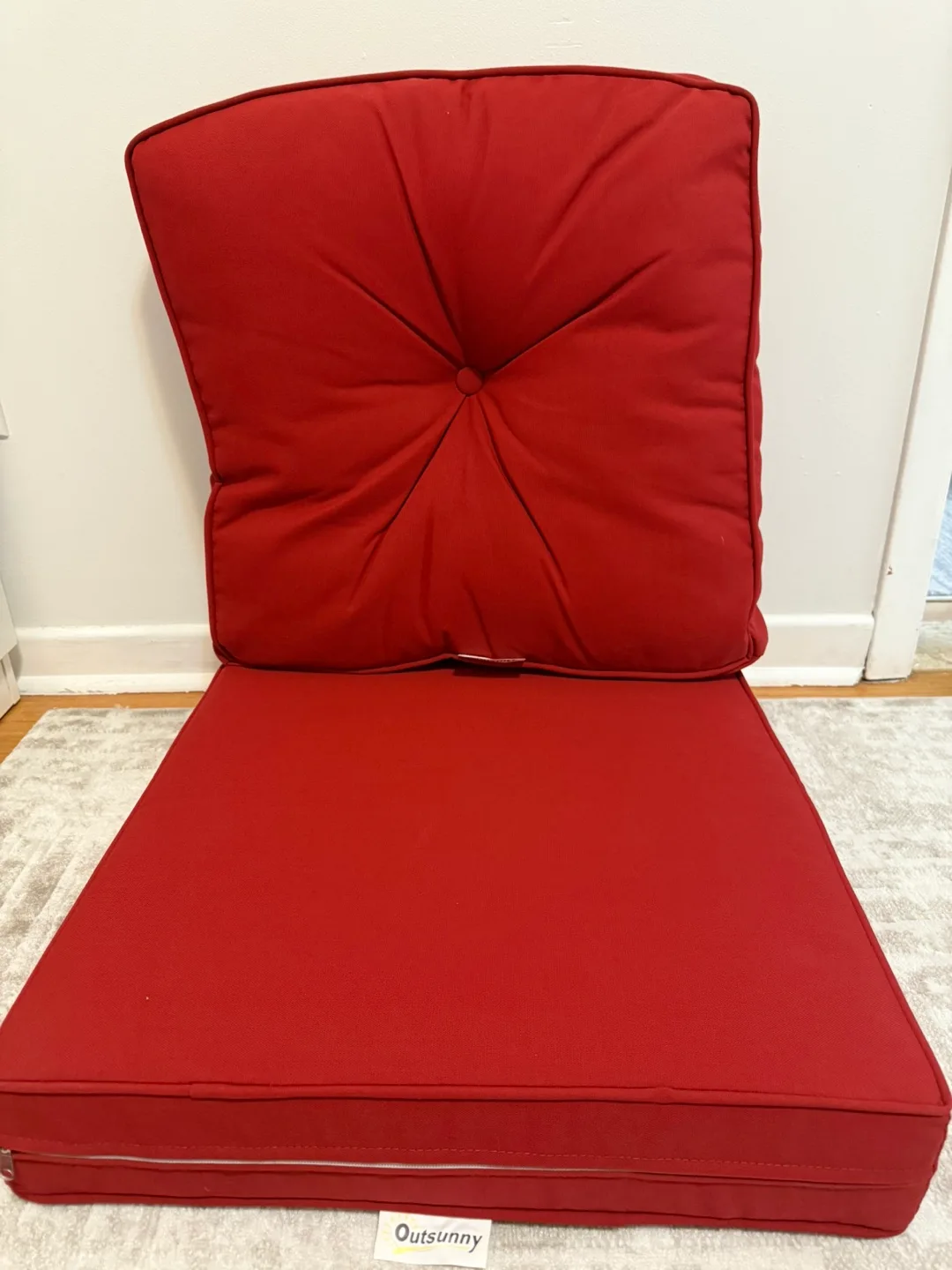 Outsunny Patio Chair Cushions - Red thumbnail