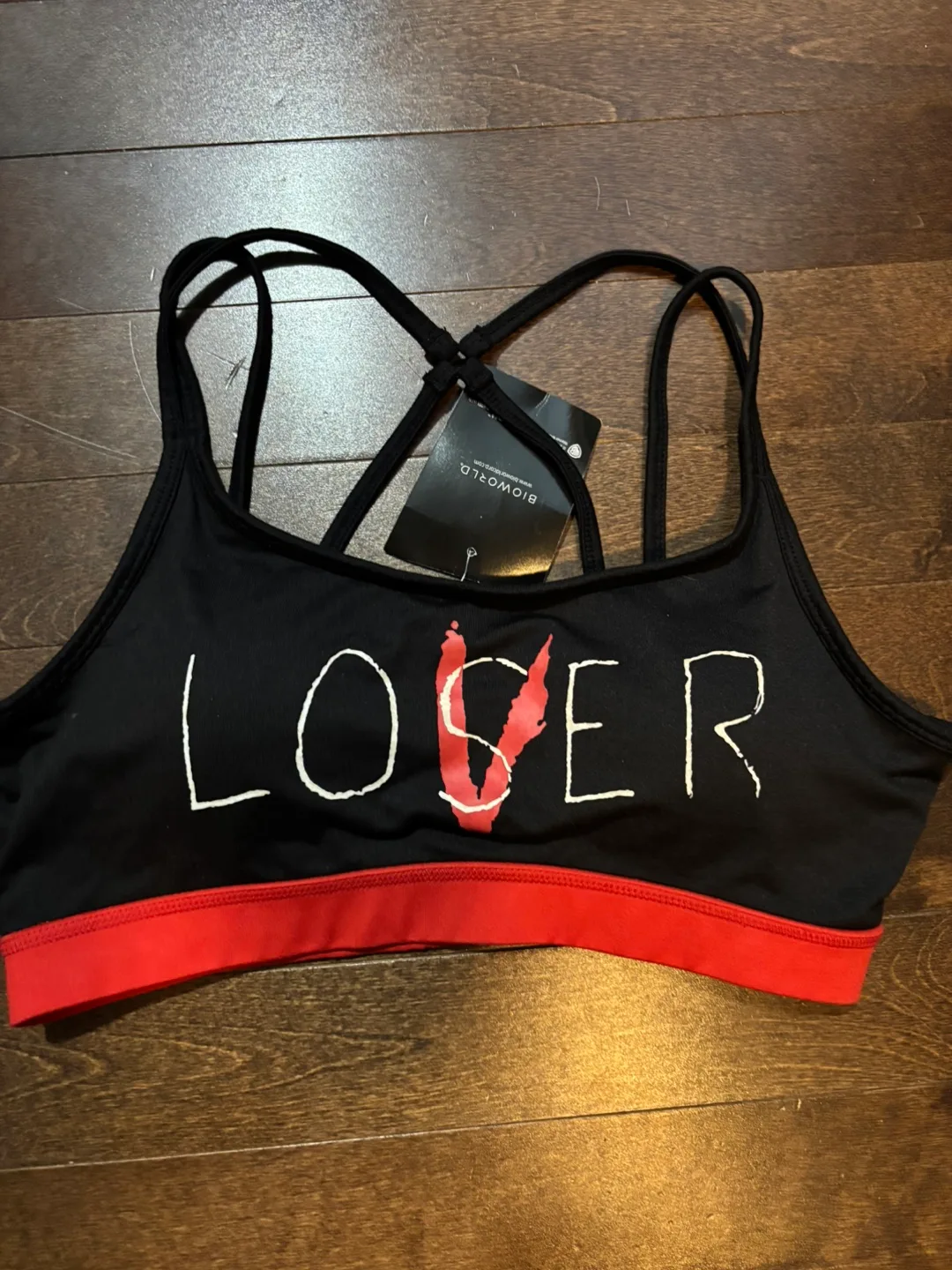 New IT Loser Lover Sports Bra - Hot Topic thumbnail