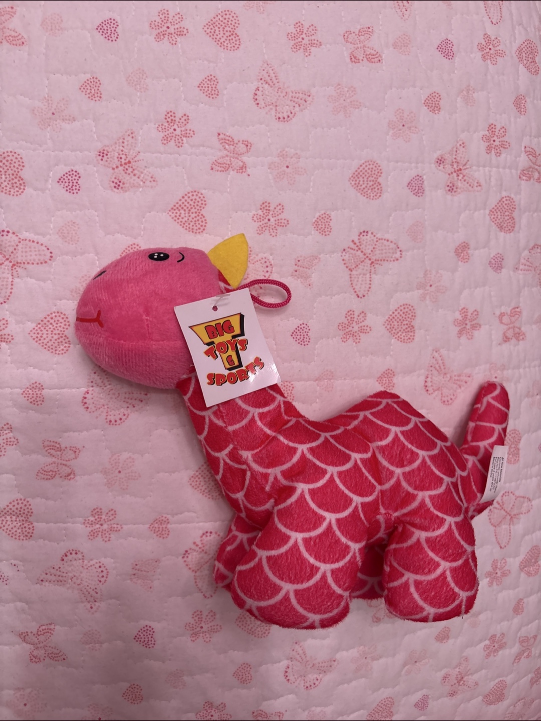 #gifting Big Toys Dino Plush - Pink & White