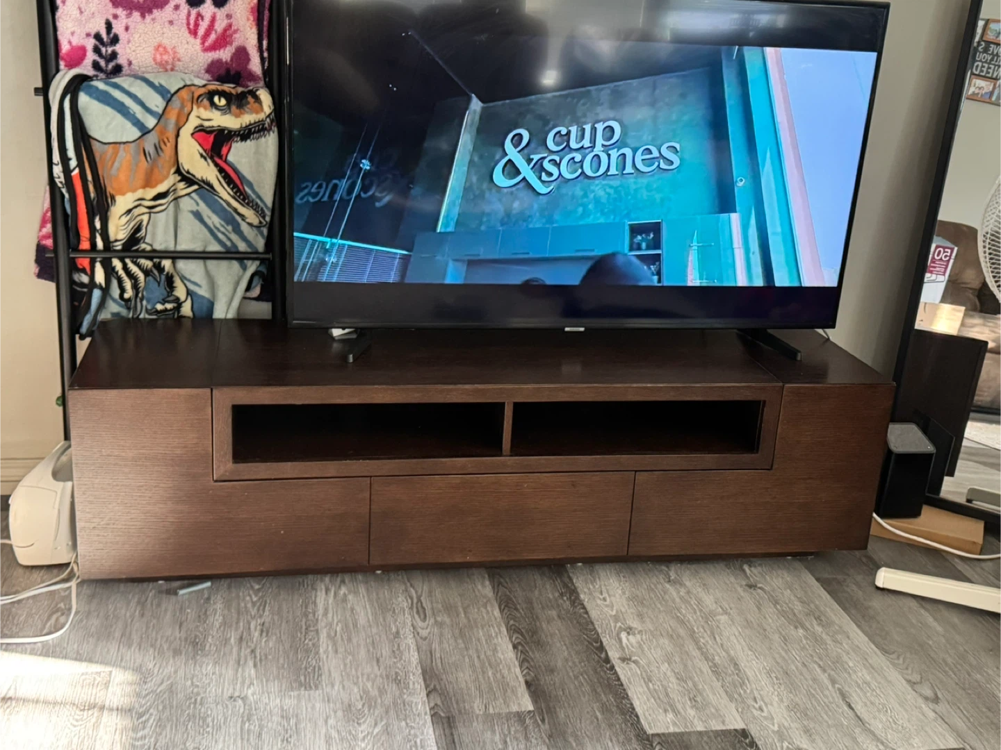 Brown Media Console TV Stand