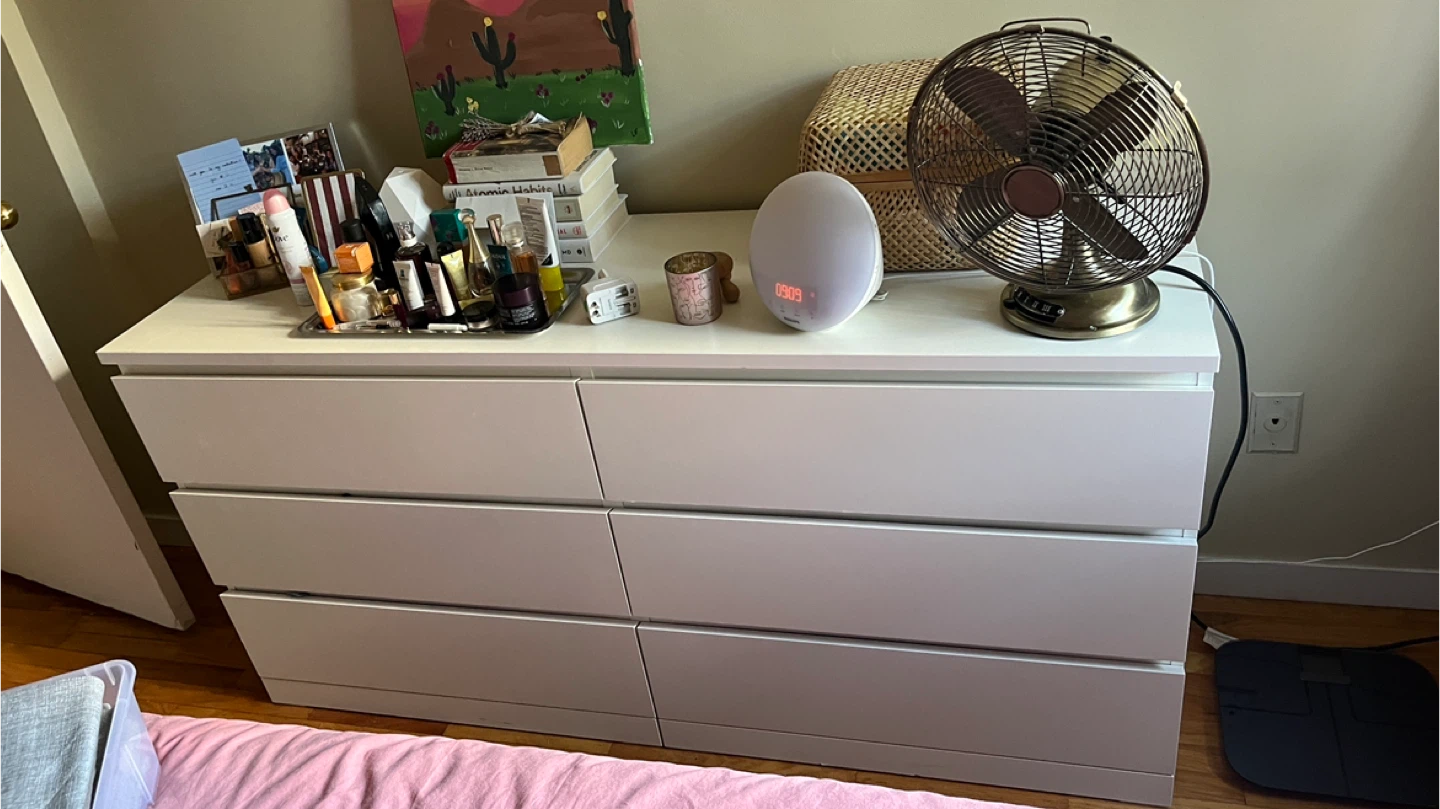 IKEA Malm White 6-Drawer Dresser