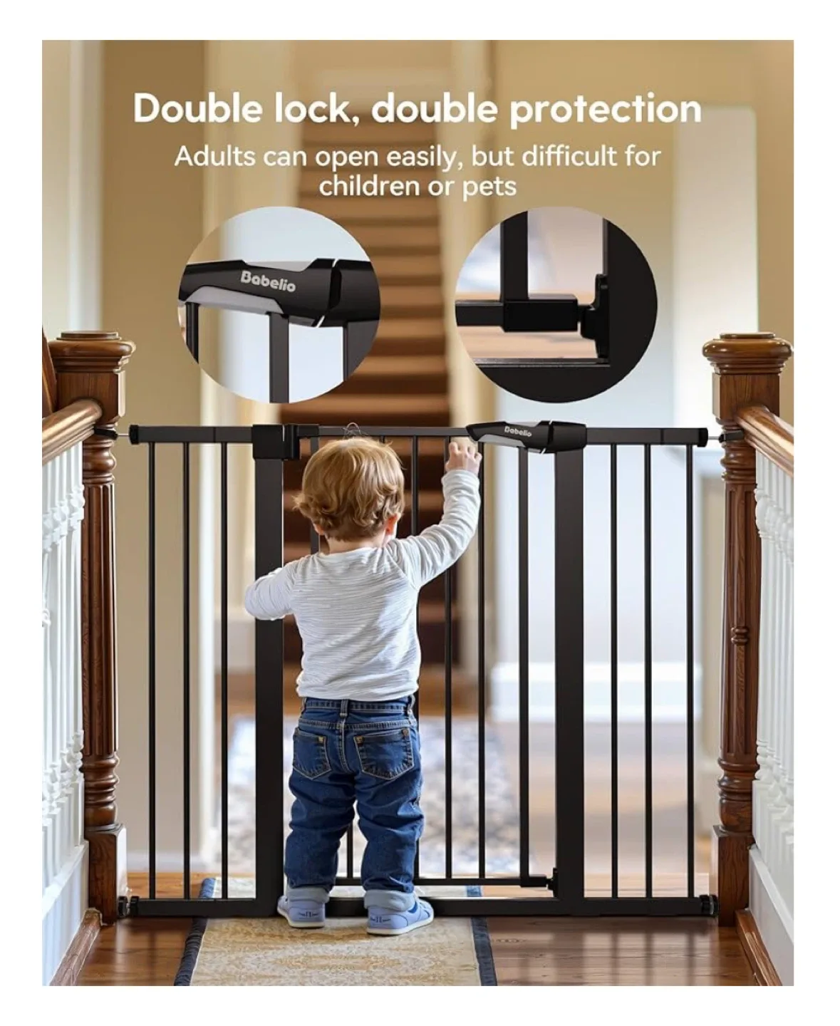 NEW Babelio 26’-40’ No Drill Baby Gate image indicator(6)