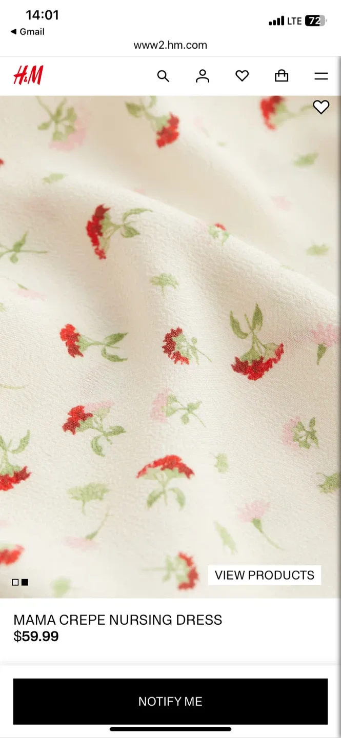 H&M Mama Crepe Nursing Dress thumbnail