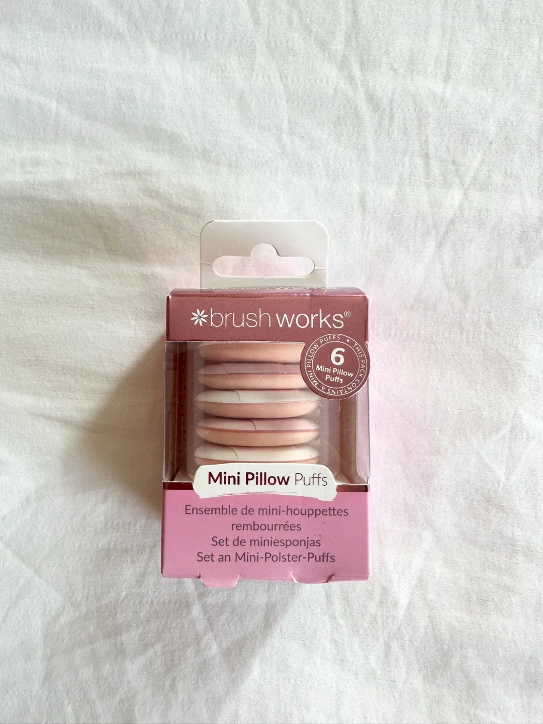 New Brush Works Mini Pillow Puffs (6 pack) in travel case thumbnail