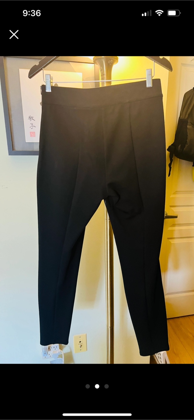 NWT Ann Taylor Black Faux Leather Pants - Size 8 - photo 2