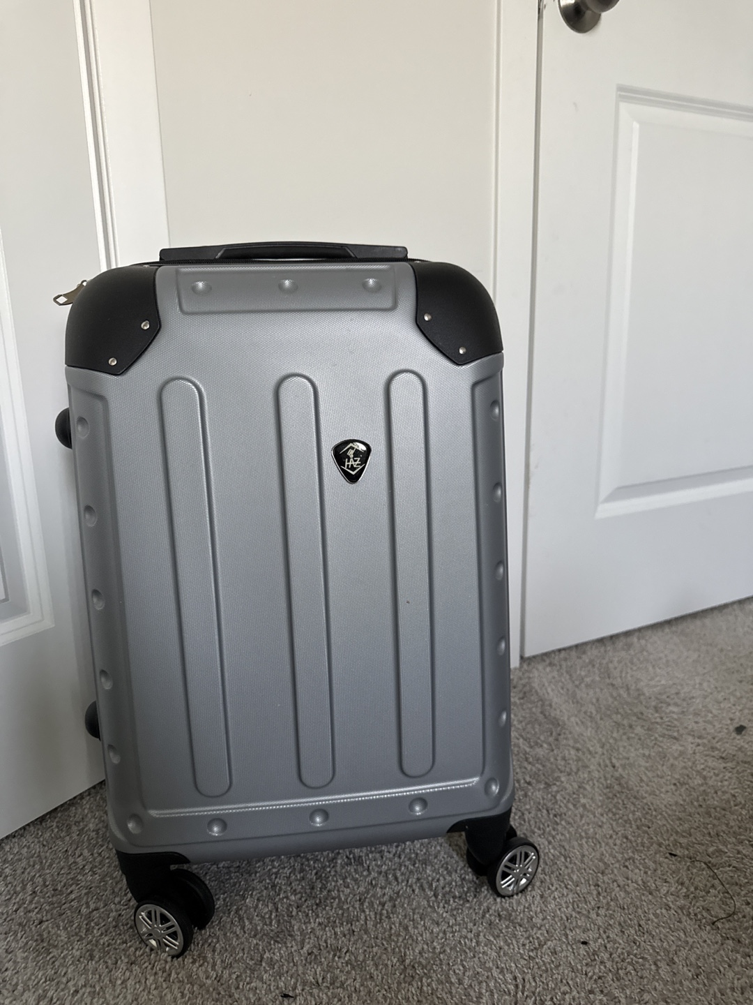 HZ Silver Carry-On Suitcase