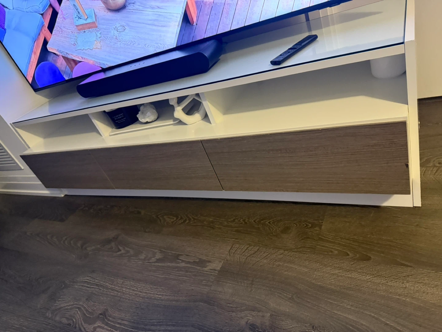 White & Wood TV Stand - photo 3