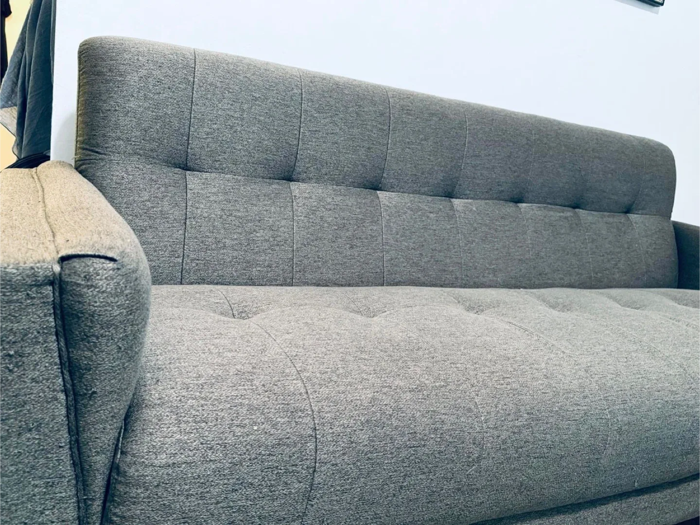 3 Grey Fabric Sofa - Gently Used image indicator(3)