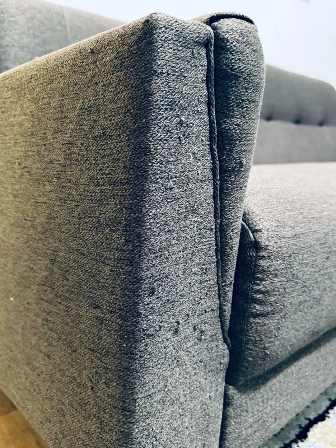 3 Grey Fabric Sofa - Gently Used - photo 5