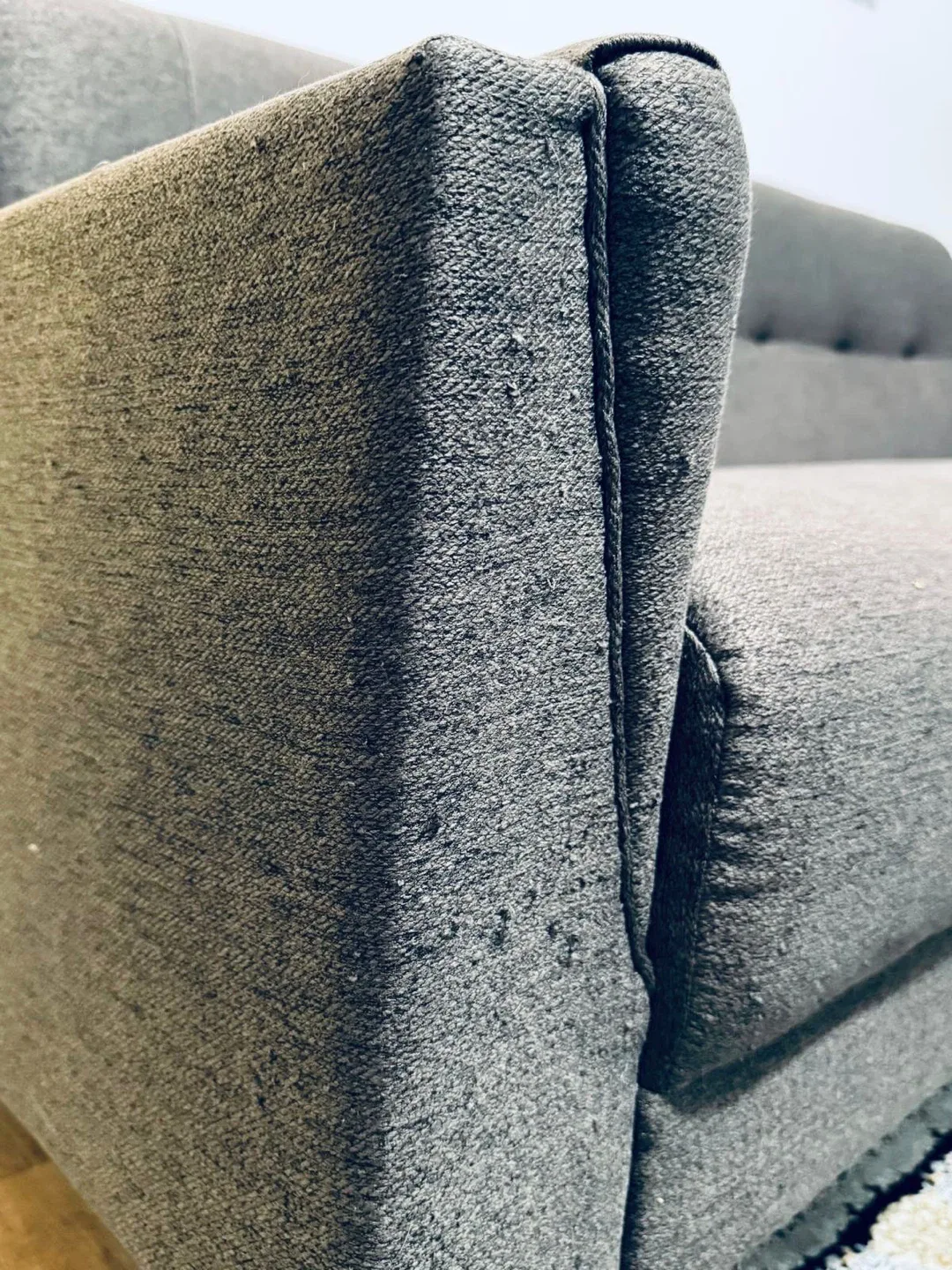 3 Grey Fabric Sofa - Gently Used image indicator(5)