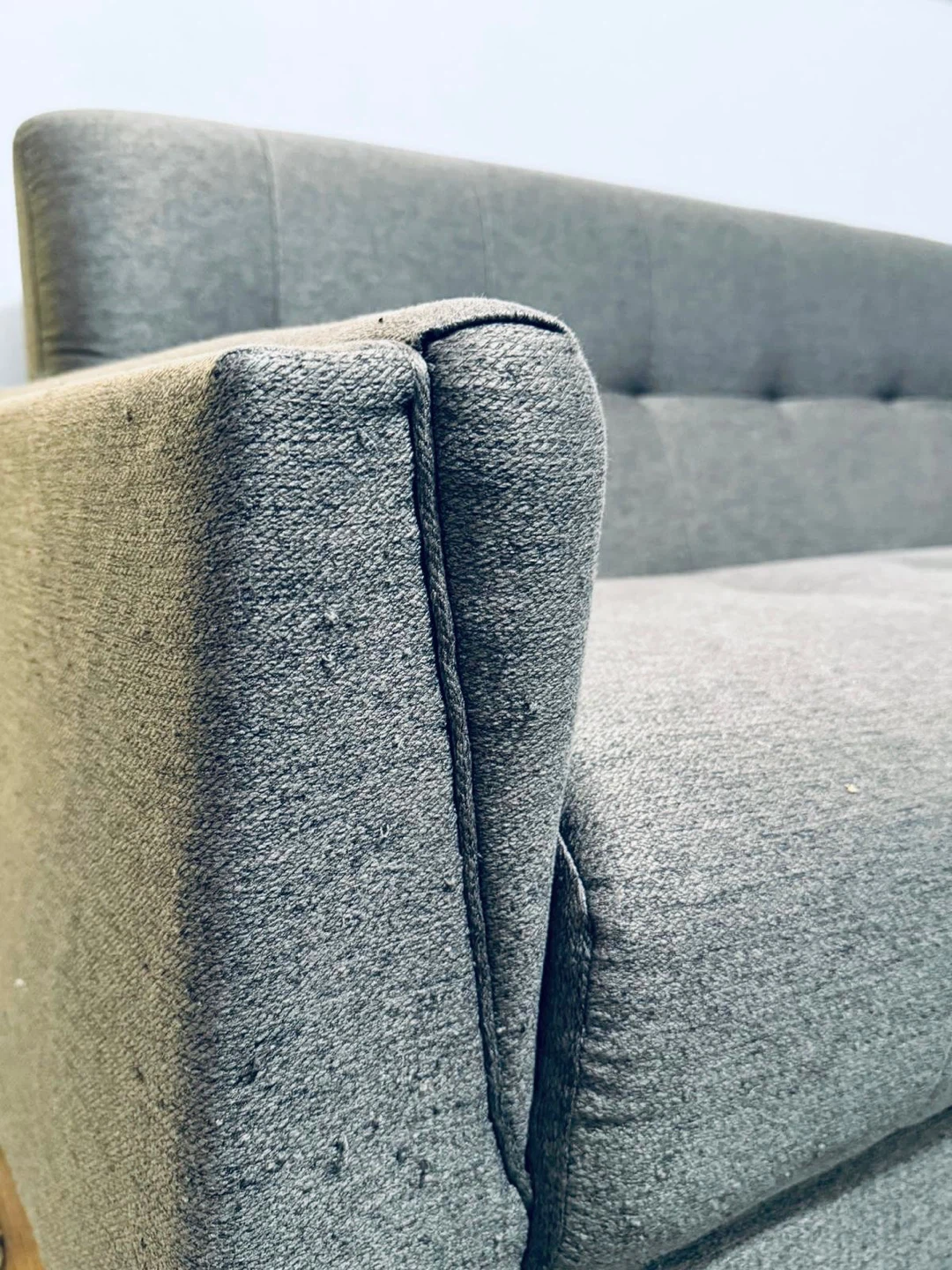 3 Grey Fabric Sofa - Gently Used - photo 4
