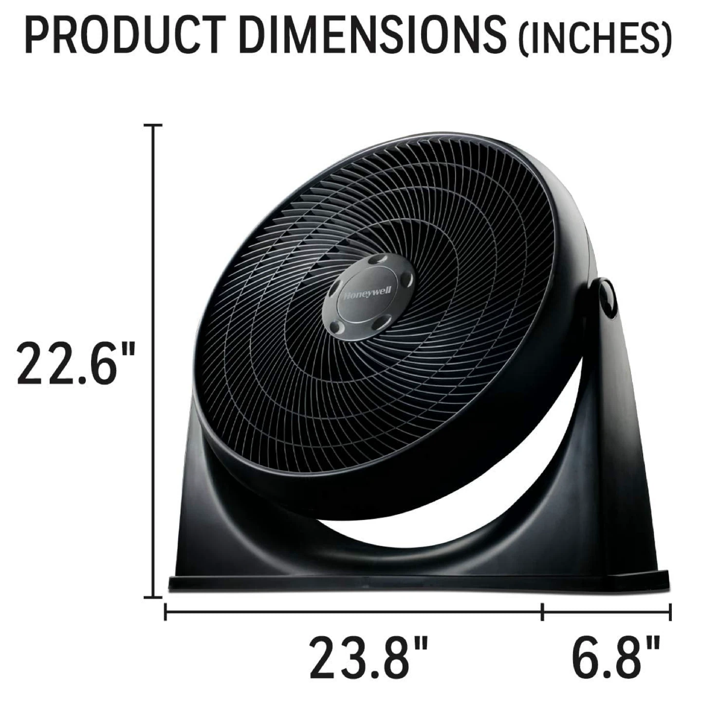 Honeywell TurboForce 18" Floor Fan - with 3 Speeds, Black - photo 2