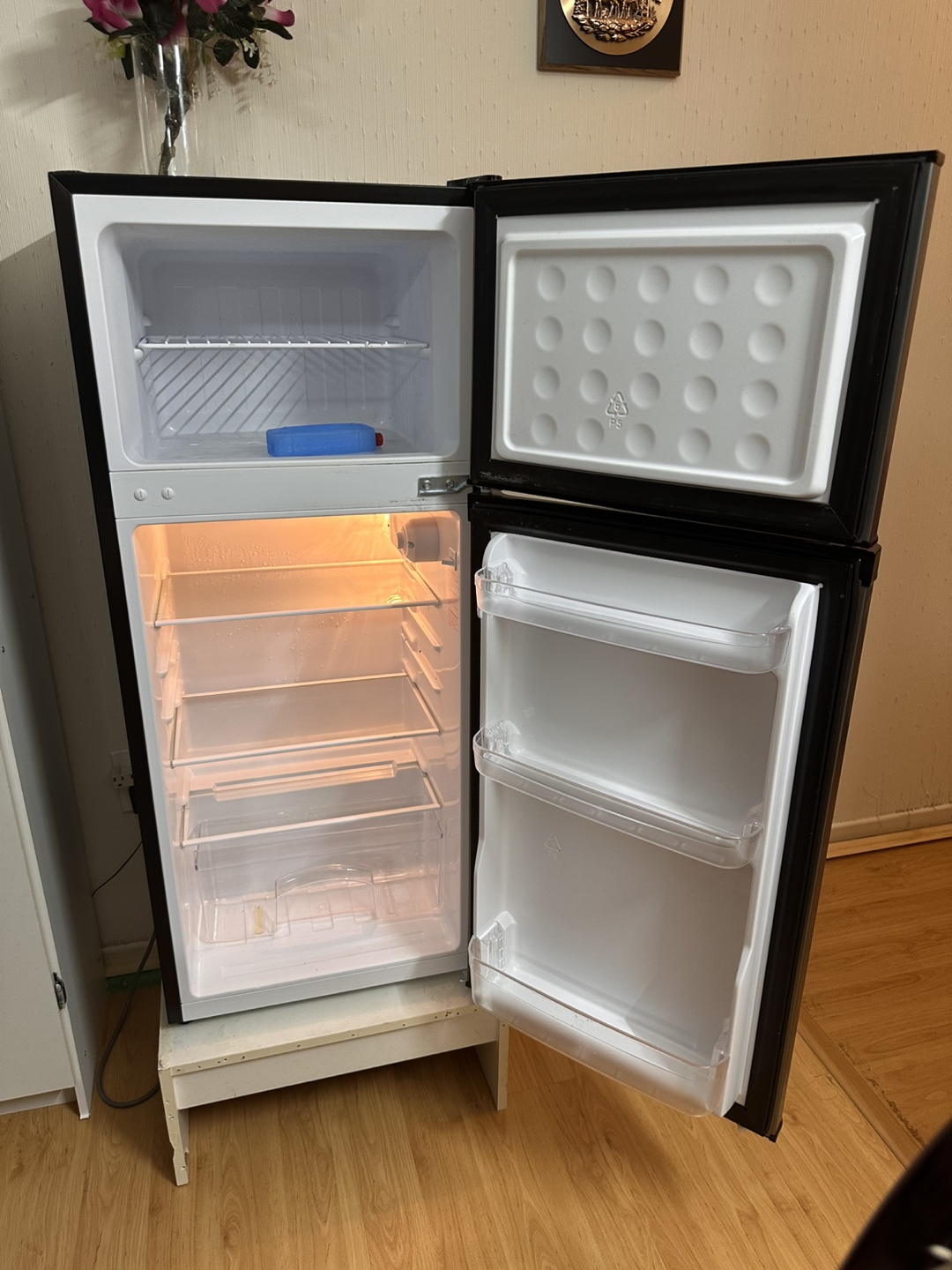 Mini fridge with freezer