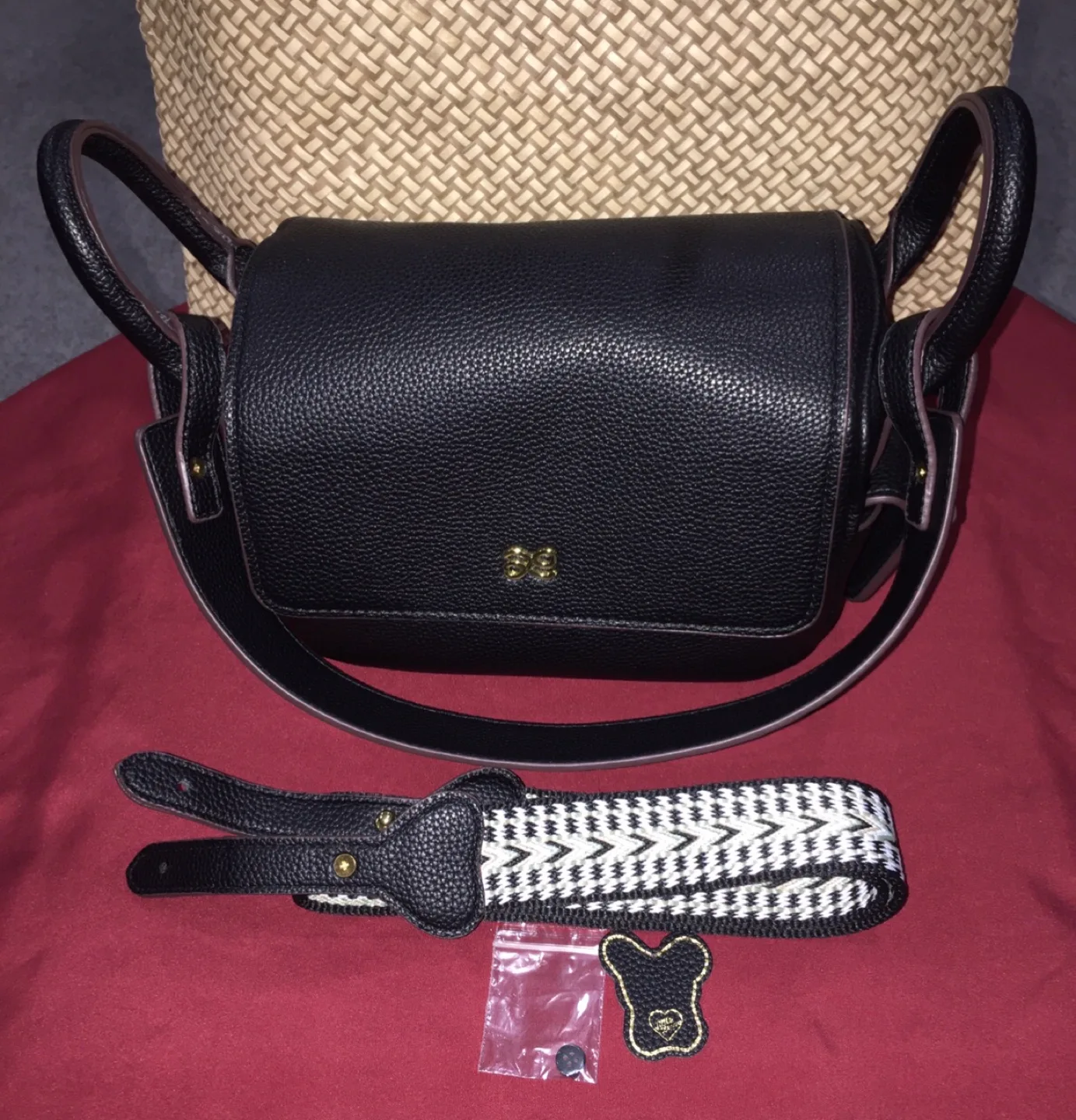 Black Leather Crossbody Bag thumbnail